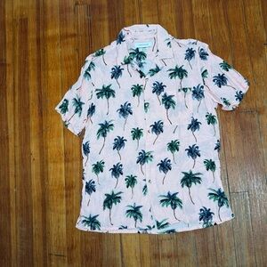 Urban Outfitters Tropical Palm Tree Print Shirt